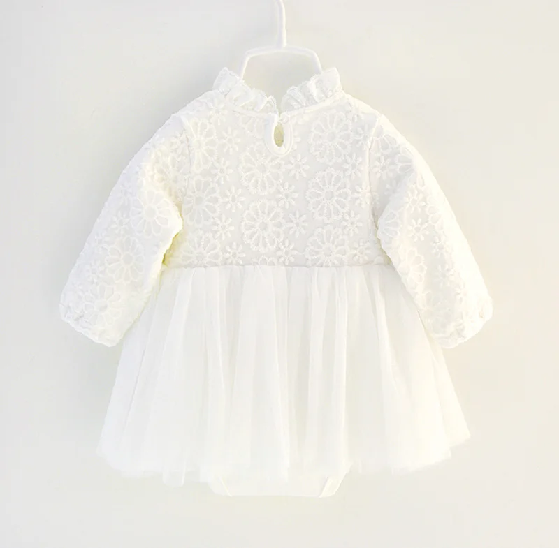 Платье с длинными рукавами для малышей кружевное праздничное платье принцессы