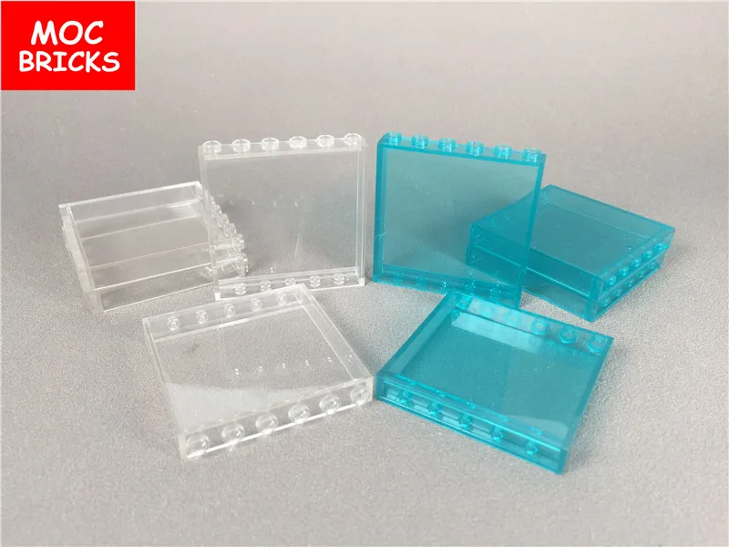 4 предмета/лот Paneele Fenster элемент 1x5x6 прозрачный Klar 59349 rebrickable Строительные блоки