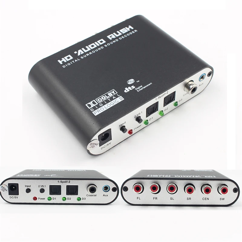 Цифровой аудио декодер 5 1/2 1 канала SPDIF коаксиальный к RCA DTS AC3 цифровой усилитель