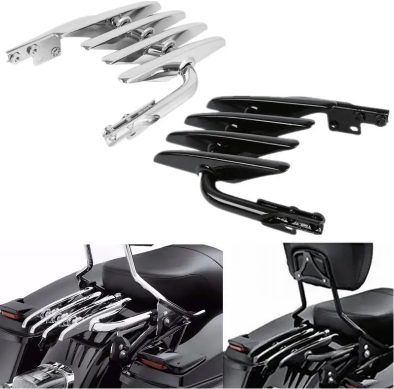 

Багажник-Стелс для Мотоциклов Harley Electra Glide Street Glide Road King FLHX FLHT Road Glide 1999-2008, черный/хром