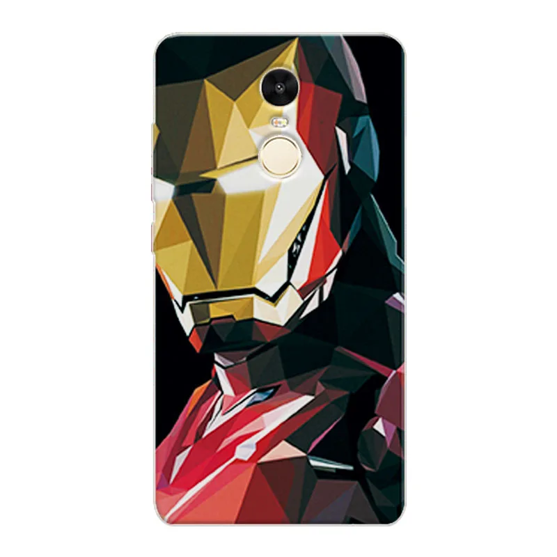 Charming Captain America Phone Case For Xiaomi Redmi Note 4 Back Cover Spiderman Iron Man Soft TPU 5.5&quot |