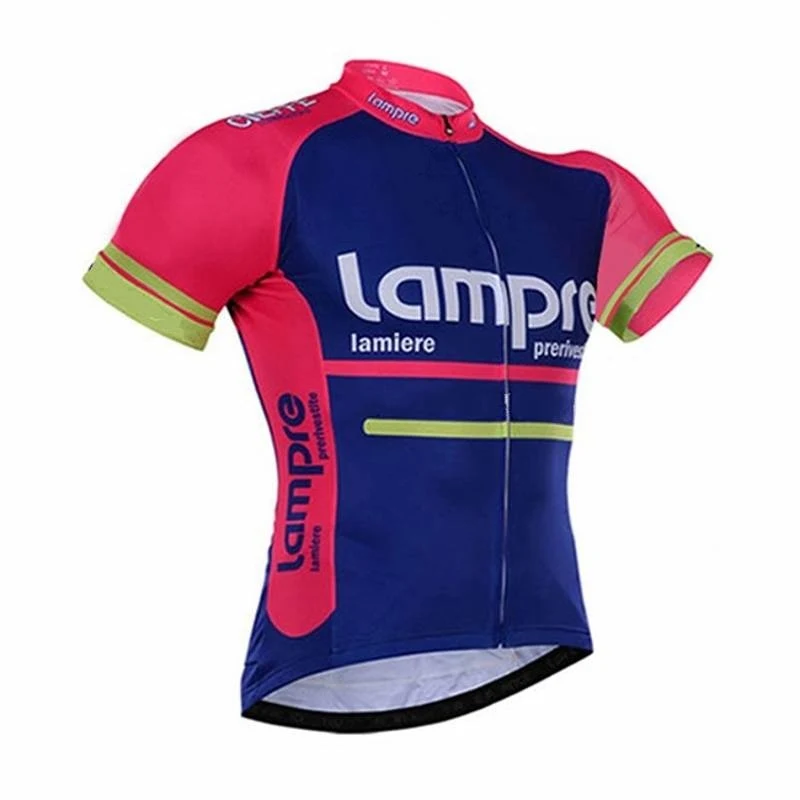 Профессиональная команда lampre Велоспорт Джерси дышащая летняя велосипедная