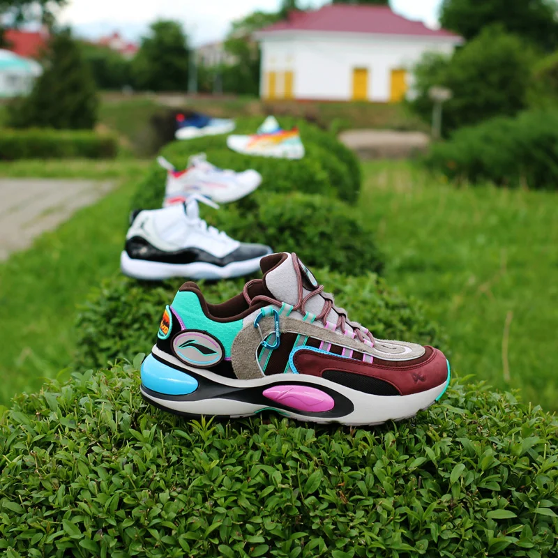 Li-Ning FW мужские кроссовки V8 с подушкой для бега PROBAR LOC с поддержкой подкладки CLOUD LITE спортивная обувь для отдыха кроссовки ARHP189 XYP886