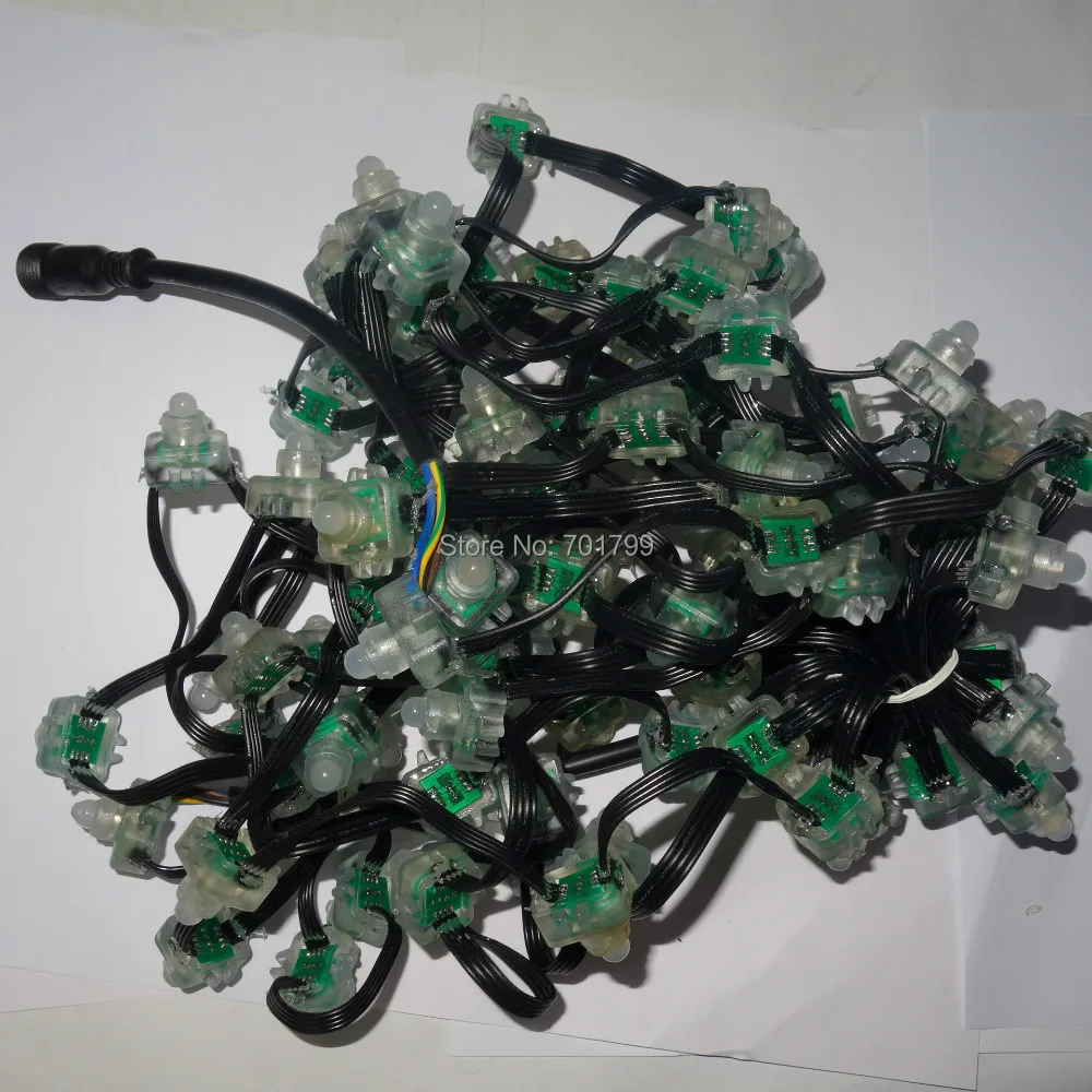 Узел сброса DC12V rgb-узел 100 шт. в нитку заполнение эпоксидной смолой IP68 весь черный