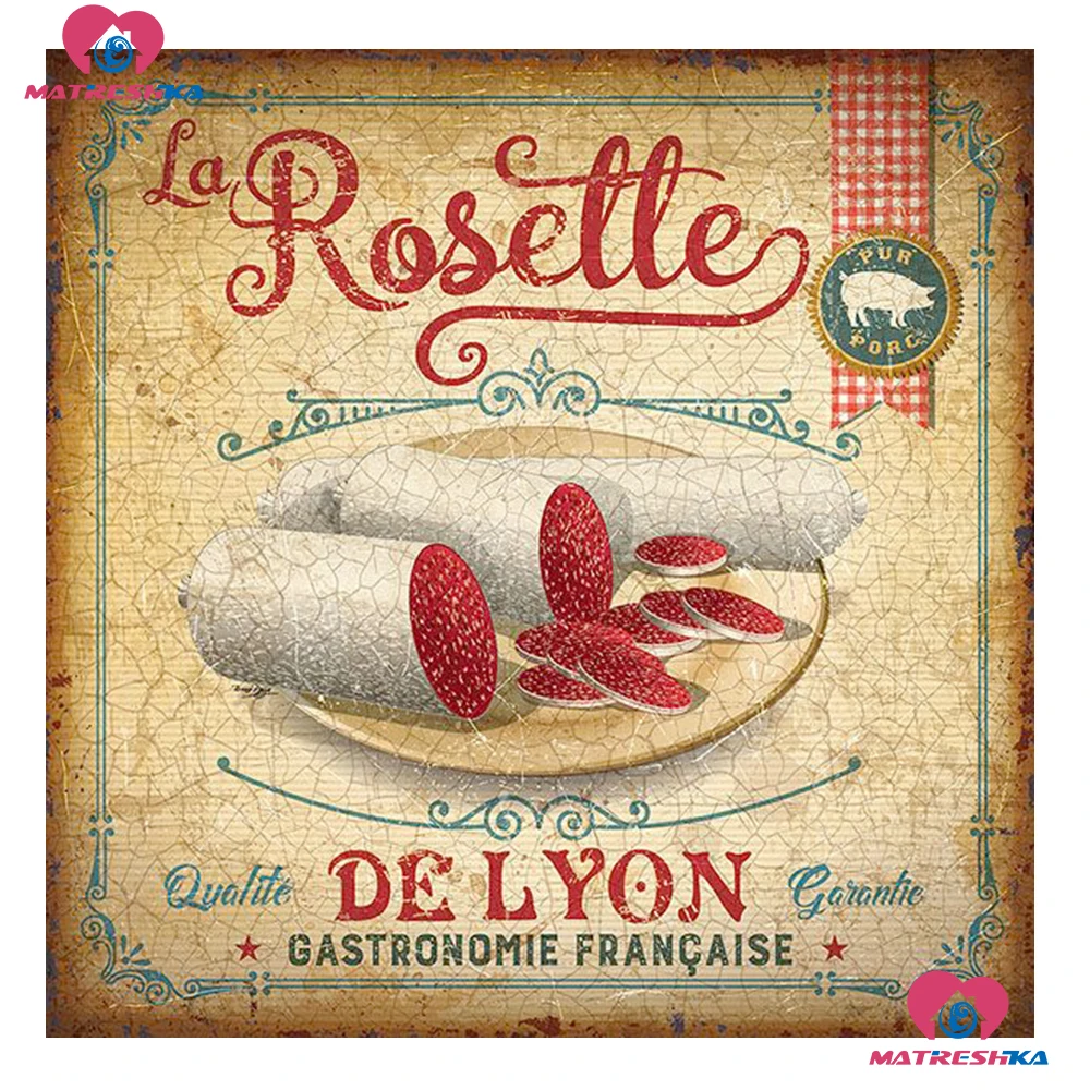 5d алмазная живопись сделай сам вышивка с едой полноформатная Алмазная мозаика