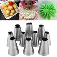 free shipping 10pcs stainless steel 188 cake decoration icing tips diy bakeware pastry piping nozzles set
