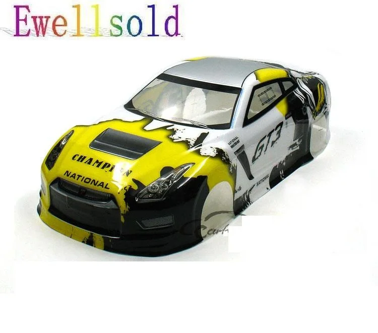 Ewellselling 1/10 ПВХ Окрашенный корпус для гоночного автомобиля RC дрифта (размер 435x195 мм