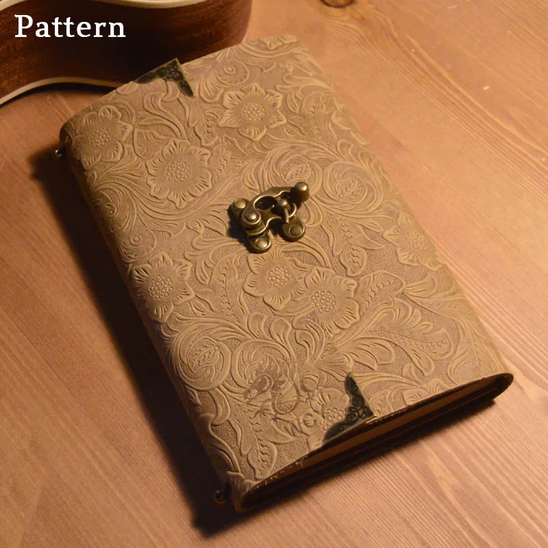 travelers notebook B6 leather Handmade First layer cowhide cover inserts Diary Journal school Hand Painted Sketchbook notepad | Канцтовары