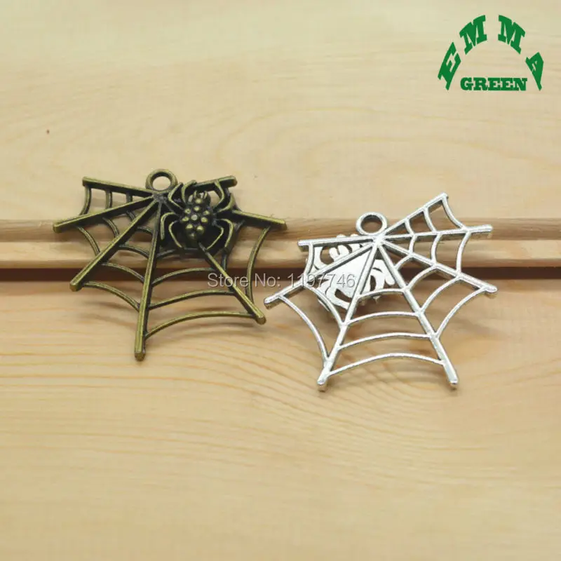 Подвеска для браслета сделай сам объемное винтажное украшение в виде паутины