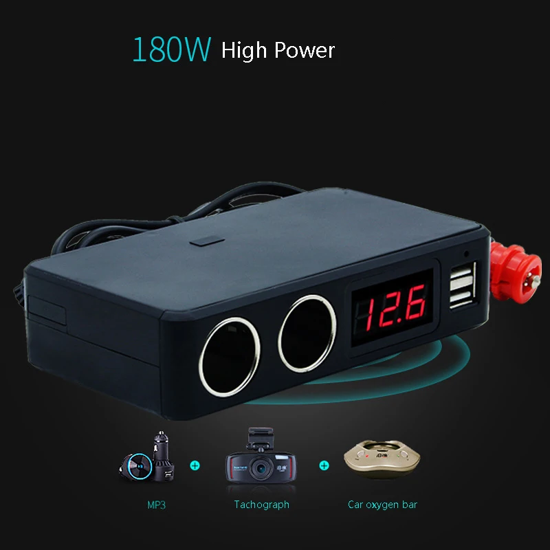 Универсальный двойной USB Автомобильное Зарядное устройство 3.1a LED Дисплей