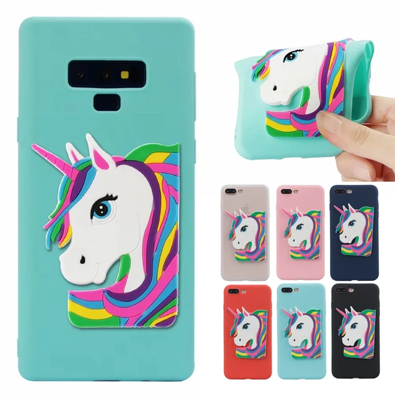 3D милый розовый чехол с единорогом для Samsung Galaxy J4 J6 J8 2018 J3 J5 J7 2016 2017 EU силиконовый
