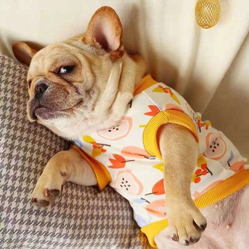 Одежда для собак в полоску летняя рубашка домашних животных жилет с вышивкой