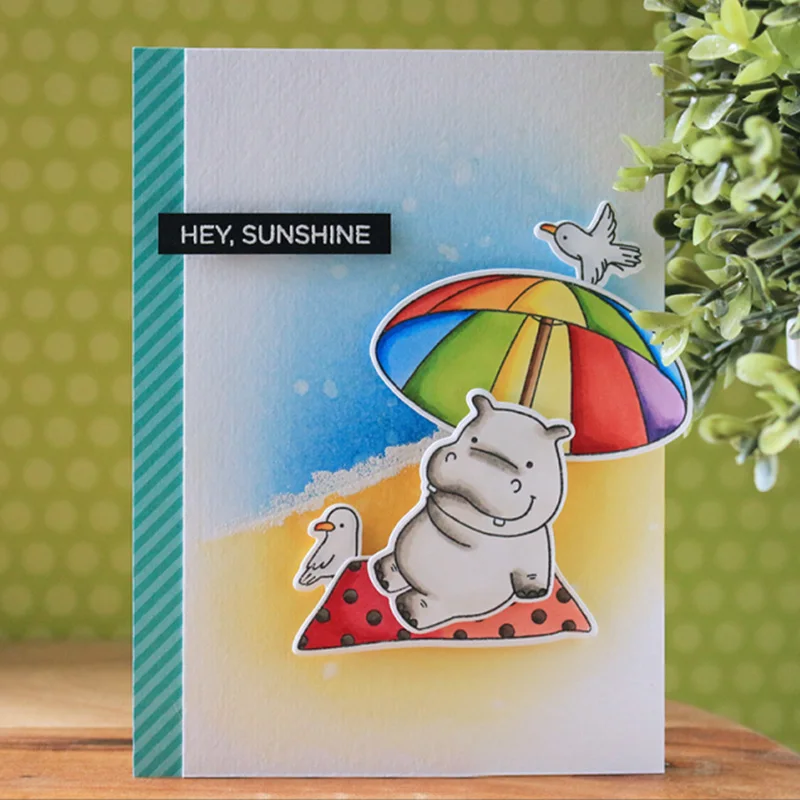 4*8 дюймов ME Hippopotamus кролики медовые пчелы коровья Копилка прозрачные штампы для DIY