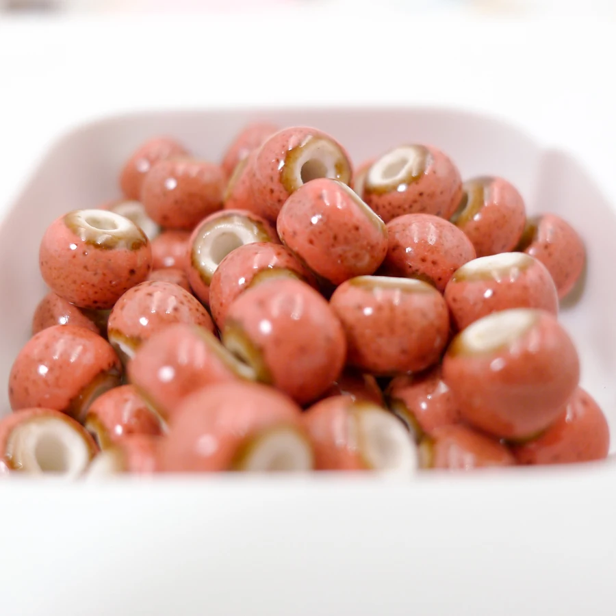 6 #100 шт Цзиндэчжэнь керамические бусины ручной работы круглые Procelain для