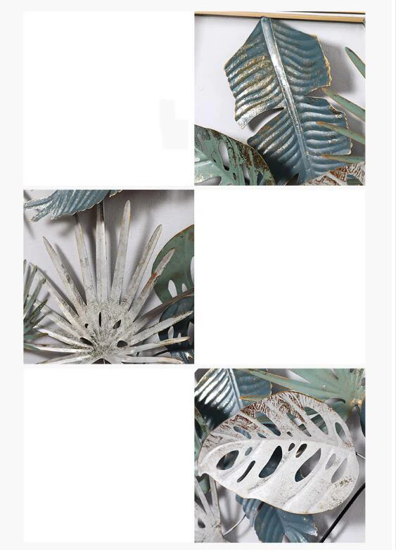 Американский кованого железа муляж растения на стену Висячие зеленые лесные ремесла украшения дома гостиной коридора настенные украшения