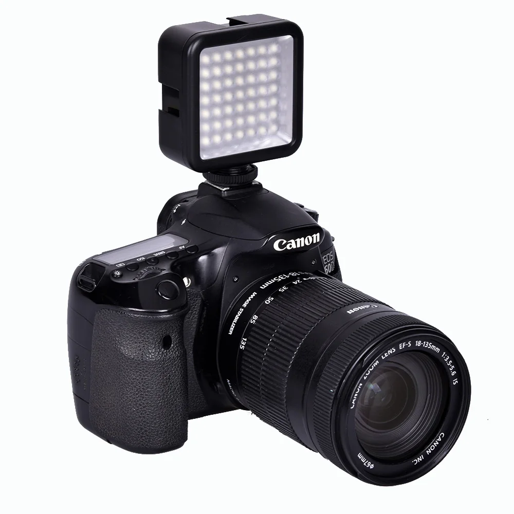 MEMTEQ Фирменная Новинка фотовспышка Mini Pro LED-49 видео свет 49 светодиодная вспышка для DSLR камеры видеокамеры DVR DV камера свет черный