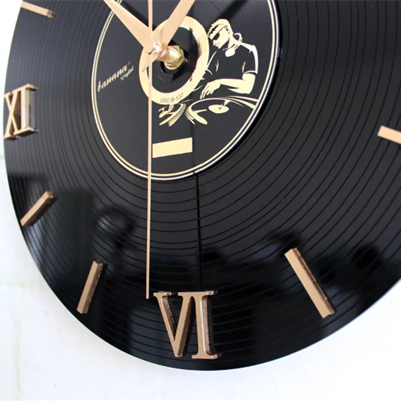 30 см настенные часы Saat Reloj 3D ретро ностальгия часы Виниловые CD альбом настенные часы Relogio де parede обои Saati horloge Murale клок