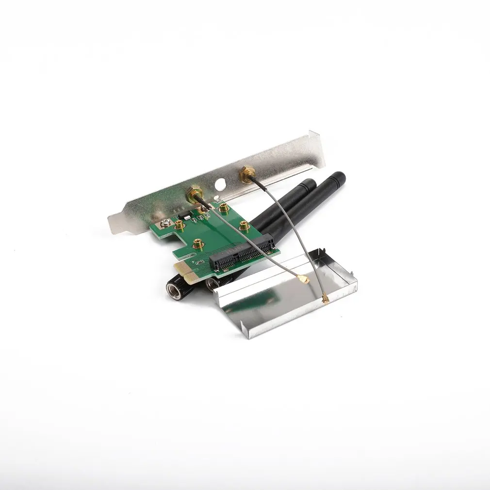 802.11n Мини беспроводной wifi PCI-E к Мини PCI PCI-E Wlan адаптер расширения сетевой карты с 2 антеннами wifi конвертер