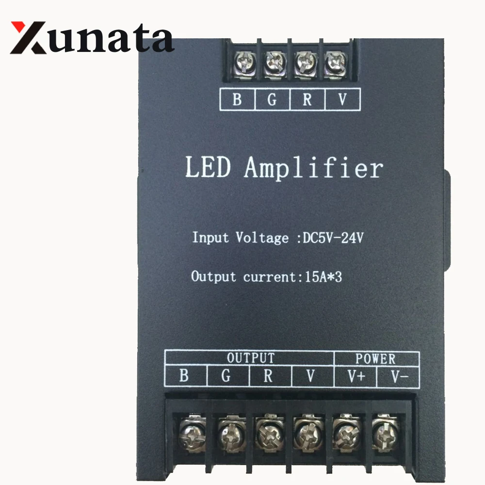 5 В/12 В/24 В 45 а светодиодный RGB усилитель контроллер ретранслятор сигнала 15 а x 3 канала Новинка