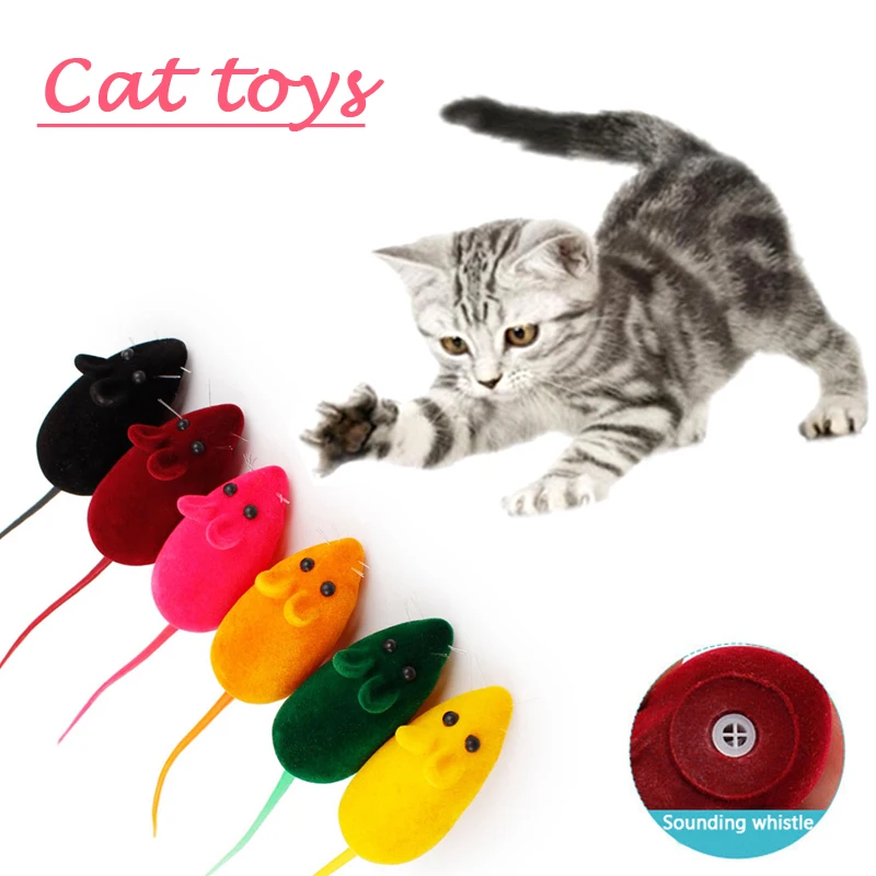5 шт./лот плюшевые Ложные мыши игрушки для кошек мини забавные красочные животные