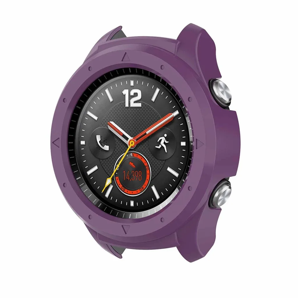 Модные Простые Чехлы для часов, 3 шт., чехол, силиконовая рамка для huawei watch 2, умные часы, спортивные, прочные