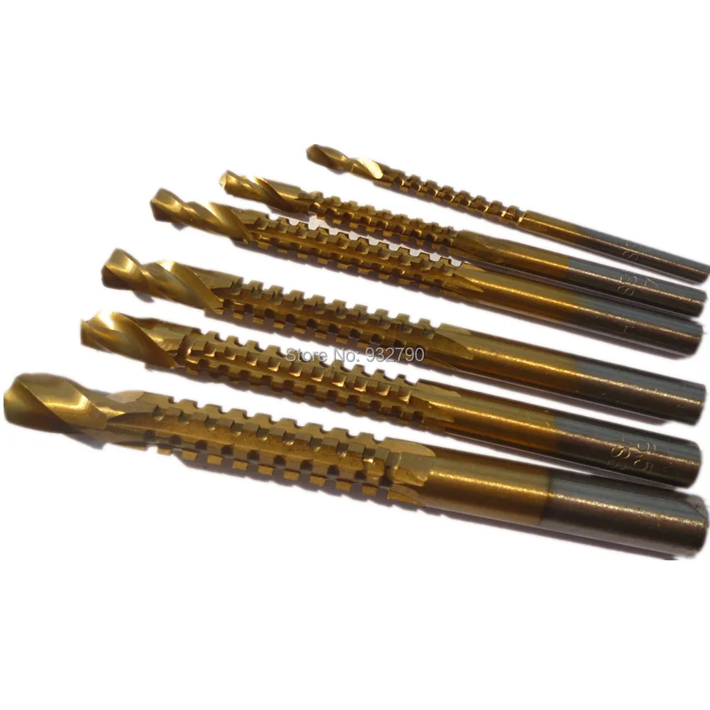 6 шт. сверло Ti деревообрабатывающее дерево металл пластик режущее отверстие пила
