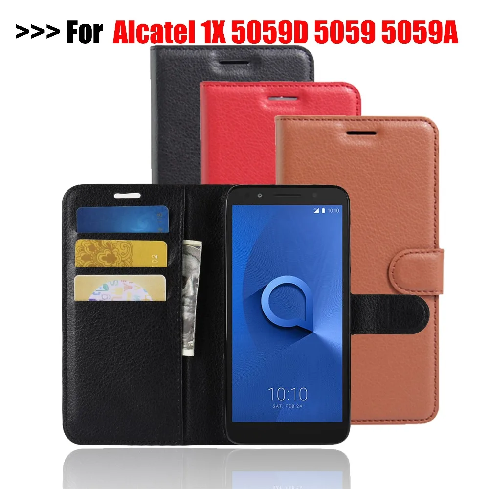Чехол для Alcatel 1X чехлы бумажник искусственная кожа защитная задняя крышка