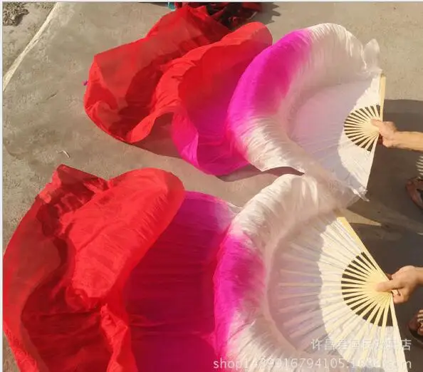 Бесплатная доставка веер из 100% натурального шелка Фата для танца живота