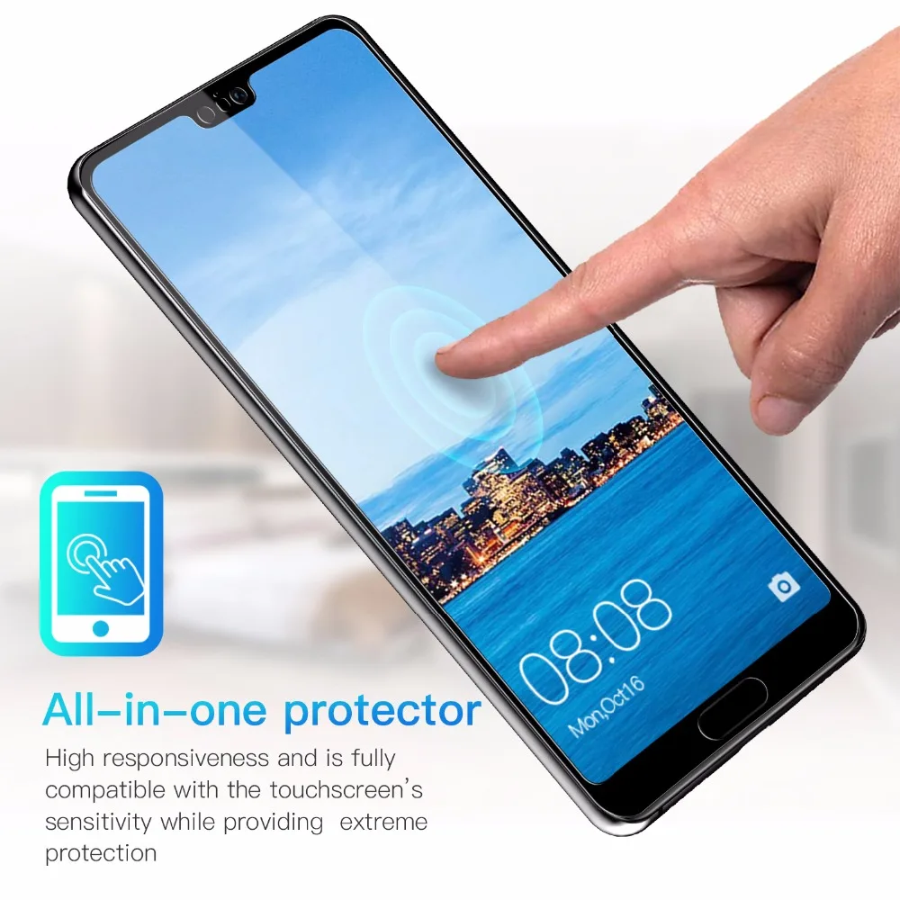 3 упаковки 3D полное покрытие Премиум Закаленное стекло протектор экрана с для huawei P20