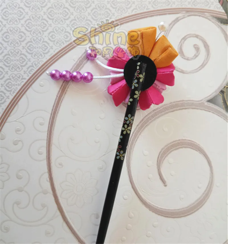 Аниме косплей ручной работы Kamisama Kiss Momozono Nanami фиолетовый Kanzashi шпилька для кимоно Хэллоуин Рождество палка для волос подарок