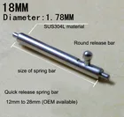 Штифты для часов из нержавеющей стали 304, 50 шт.лот, 18 мм