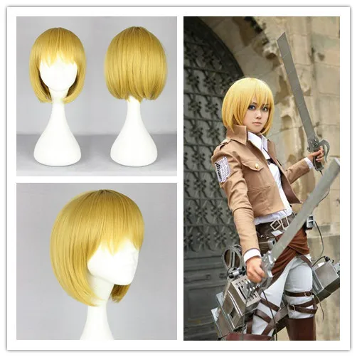 MCOSER Новый Боб Прическа Аниме Косплей Нападение на Титан-Армин Arlart Короткими