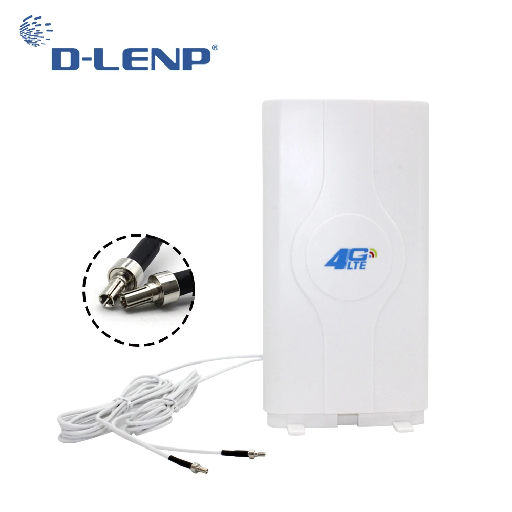 

Dlenp 88 дБи 4G LTE MIMO антенна панель усилителя антенна 700-2600 МГц с 2-TS9 штекерным разъемом и 2-метровым кабелем