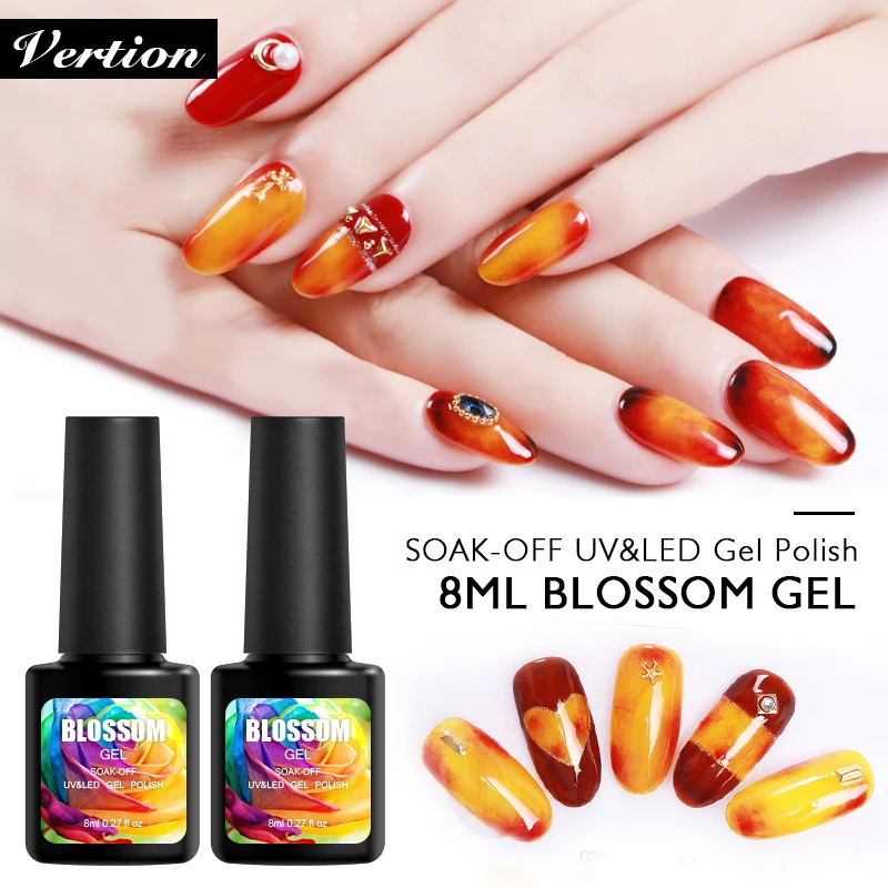 УФ-лак для ногтей Verntion Blossom Полупостоянный великолепный гель с рисунком цветения