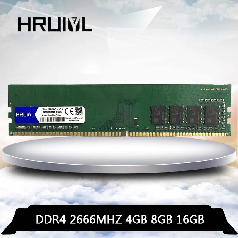 Материнская плата HRUIYL ddr 4 ГБ 8 16 2666 в МГц ddr4 память для компьютера dimm|Оперативная