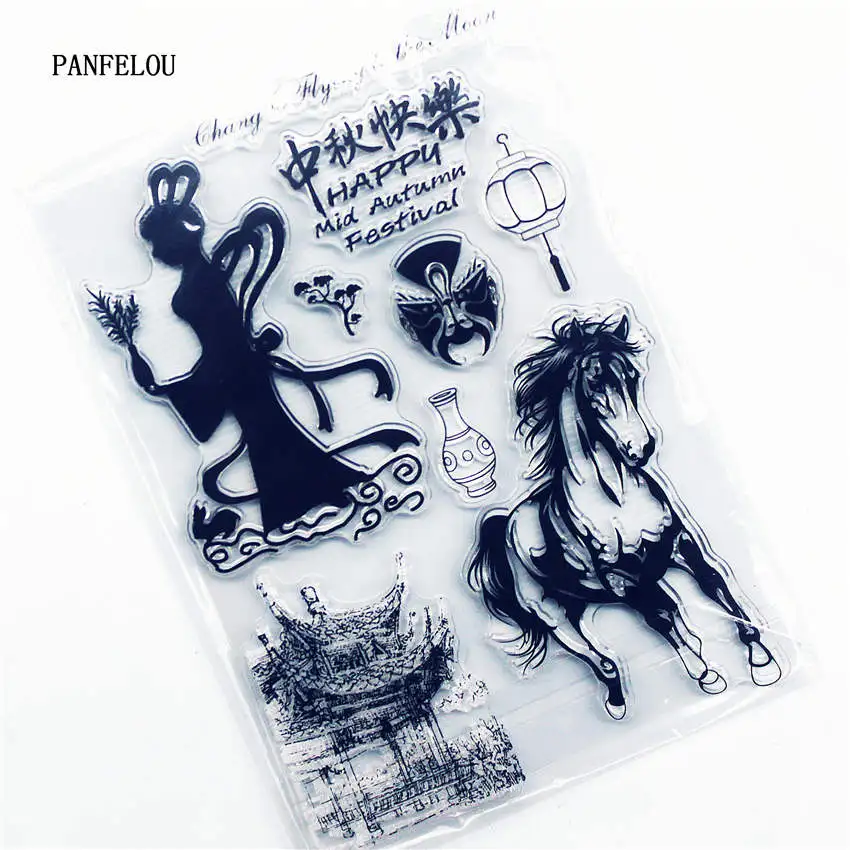 PANFELOU феи и лошади прозрачный силиконовый штамп/печать для скрапбукинга