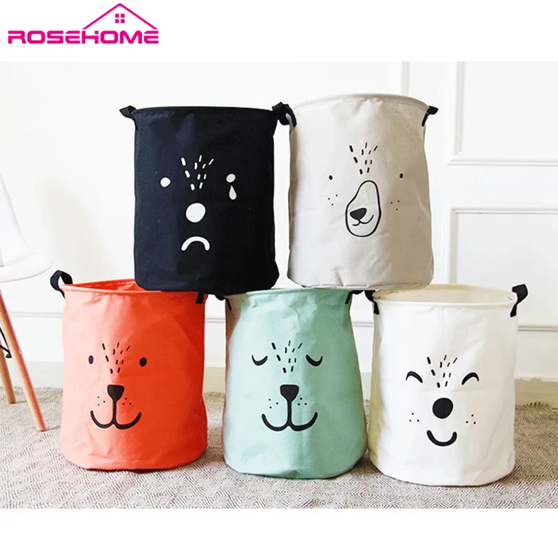 ROSEHOME корзина с рисунком животного для лица игрушек белья Организация домашнего