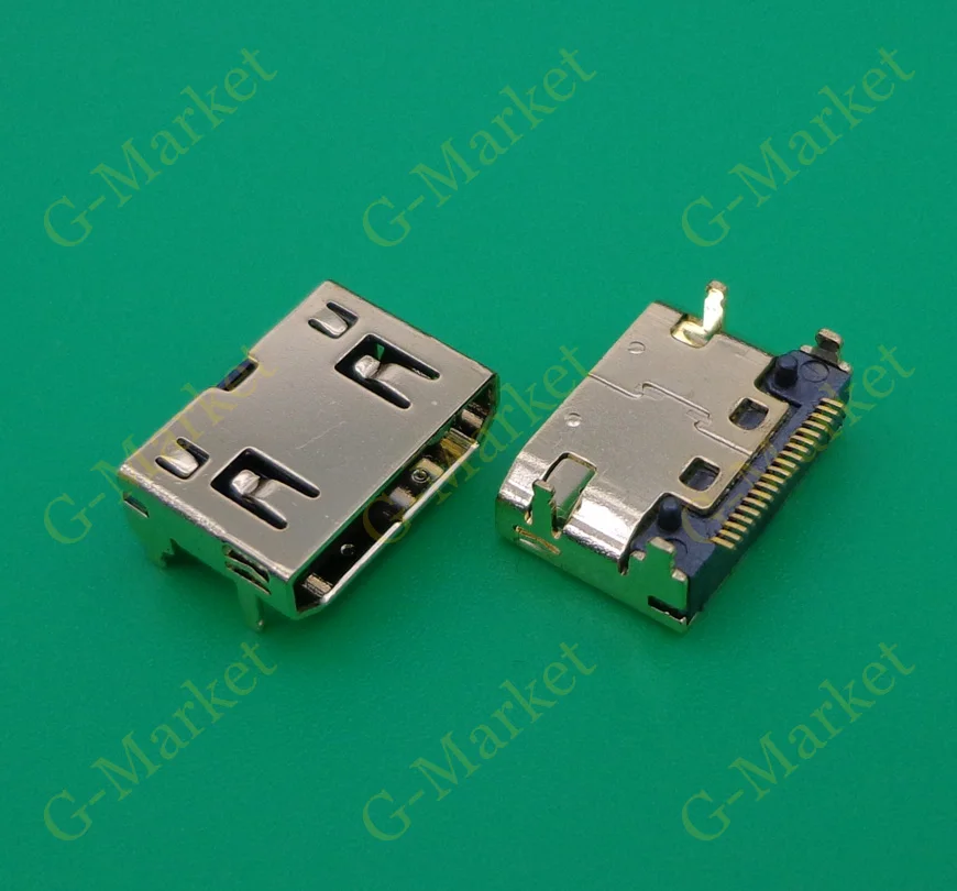 Разъем Джек 100 шт./лот Gold plationg MINI 19P 19 контактный разъем HDMI совместимый тип Sockect