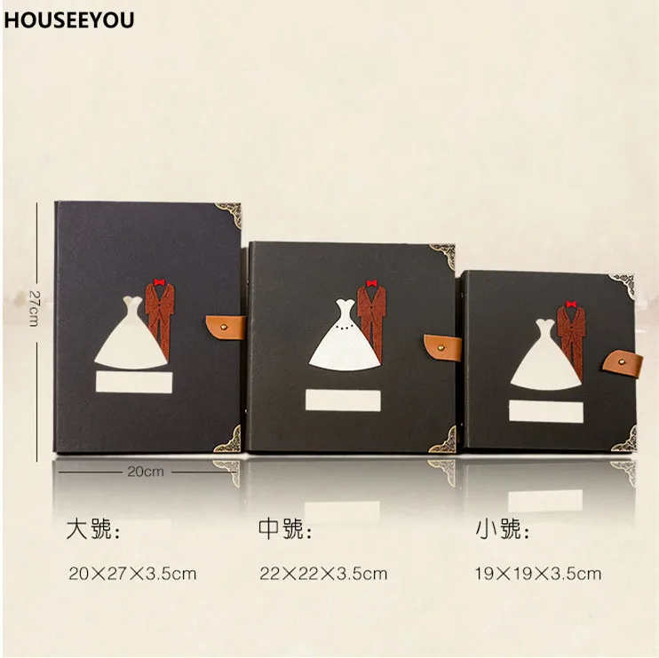 Винтажные романтические фотоальбомы бумажные ручные в коробке книга для семьи