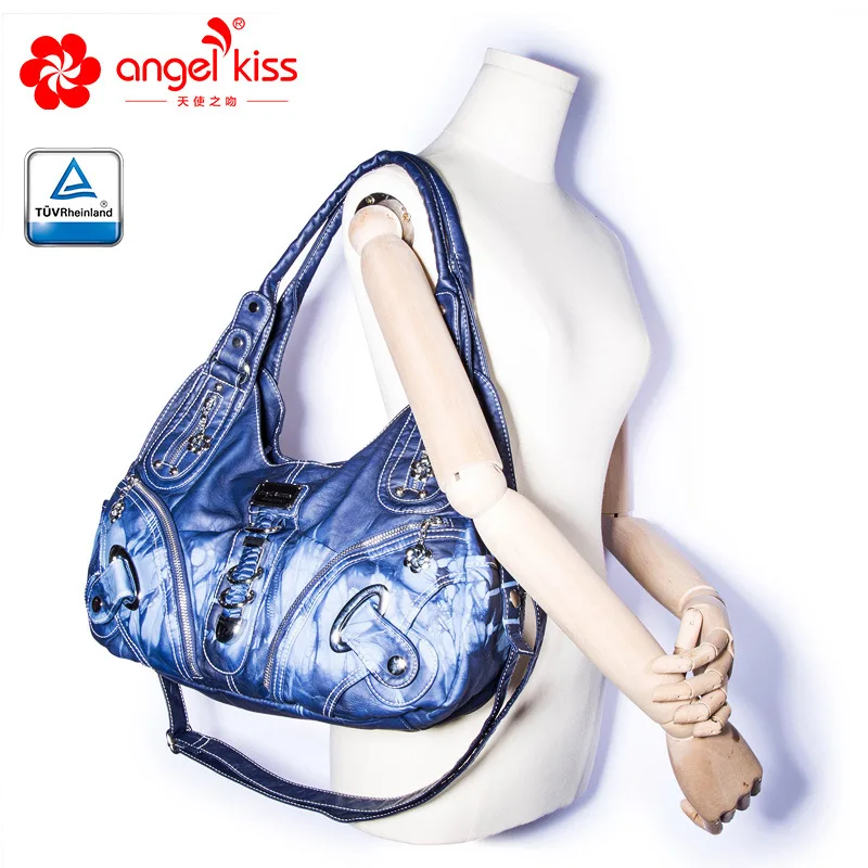 Angelkiss новый дизайн женская сумка Хобо высокого качества из искусственной кожи