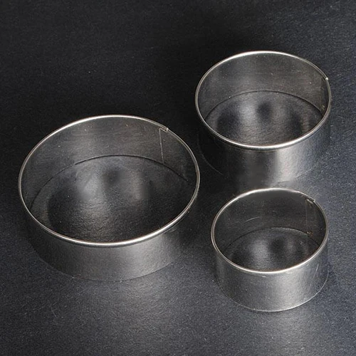 3pcs Useful Stainless Steel Round Circle Cake Fondant Cookie Biscuit Make Mold Gum Paste Mould Cutter Container Kitchen Gadgets |
