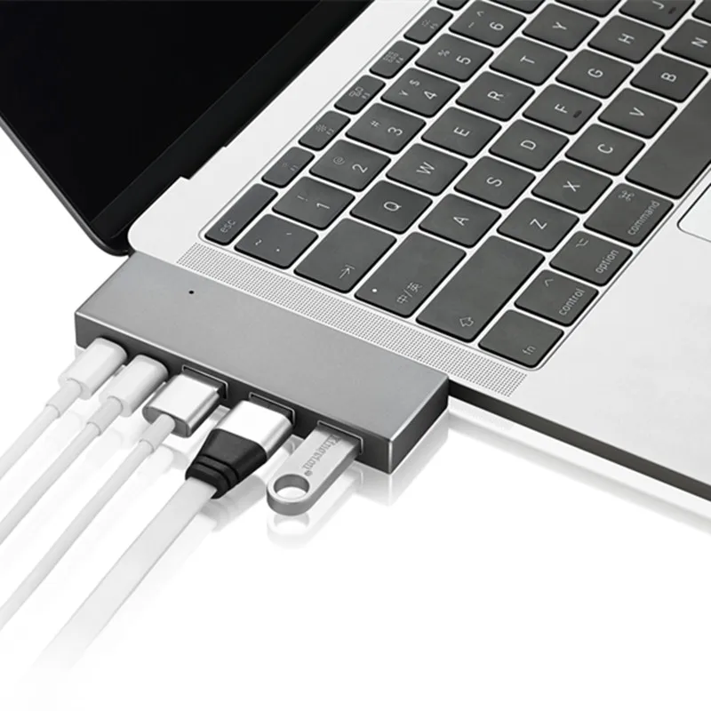 BASIX Dual USB c Hub с 50Gbs передачей Thunderbolt и портом для зарядки Type портами 3 * 0 MacBook Pro|hub usb|usb