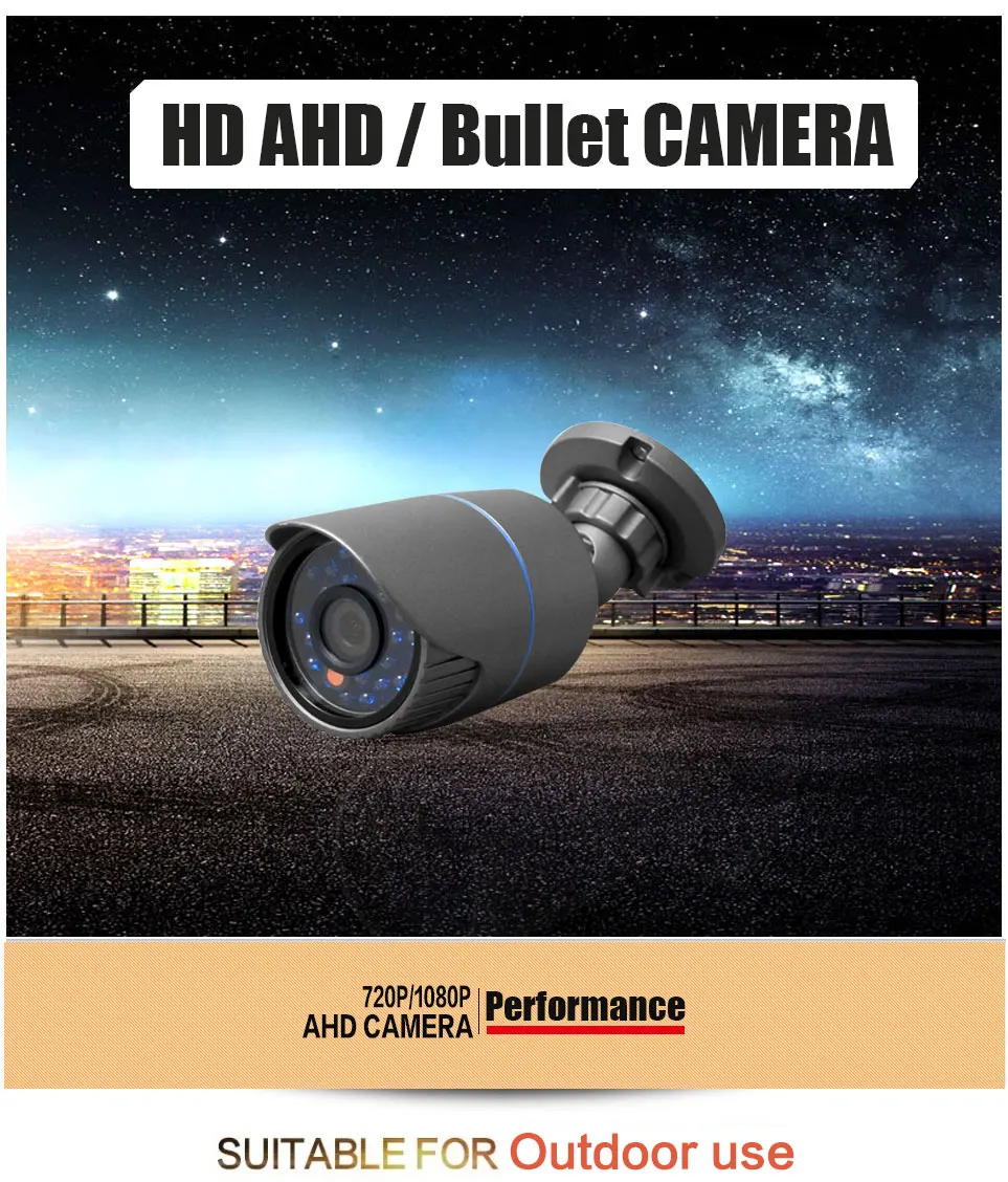 AHD CCTV камера 1080P 3,6 мм 2.0MP камера безопасности AHD 24 шт. ИК лампы ночного видения Водонепроницаемая камера наружного наблюдения