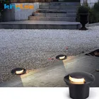 Садовые фонари 3 Вт, 12 В, 220 В, 110 В, уличные подземные ступенчатые светильники для лестницы, светодиодные встраиваемые светильники для ландшафтного освещения