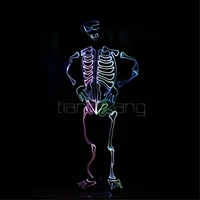 tc 146 led colorful light robot costumes full color party disco wears ballroom dance ghost programming halloween clothes led men