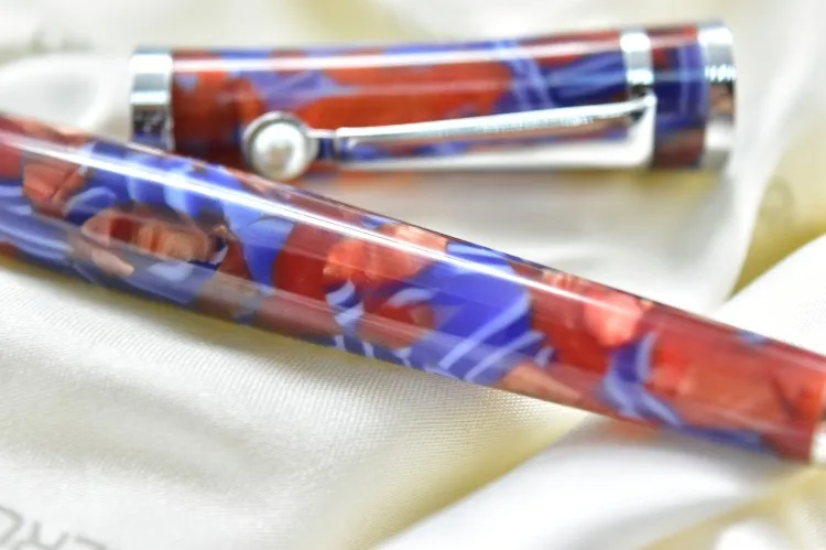 Новый Fuliwen Elizabeth Edition F2037 Celluloid стиль перьевая ручка высокого качества красный