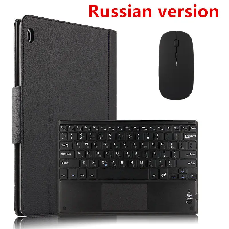 Чехол для lenovo Tab 4, 10, TB-X304L, TB-X304F, N, 10,1 дюймов, защитный чехол, Блютуз, клавиатура, протектор, кожа, ПУ, планшет, Tab4, 10, чехол s - Цвет: black mouse Russian