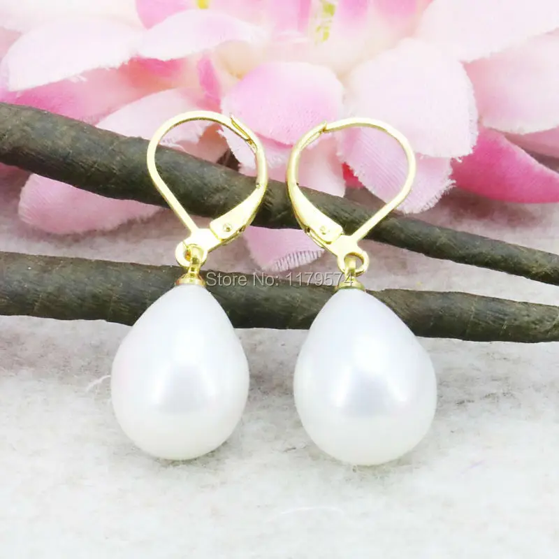 Блестящие серьги из натурального белого жемчуга серьги-подвески для ушей