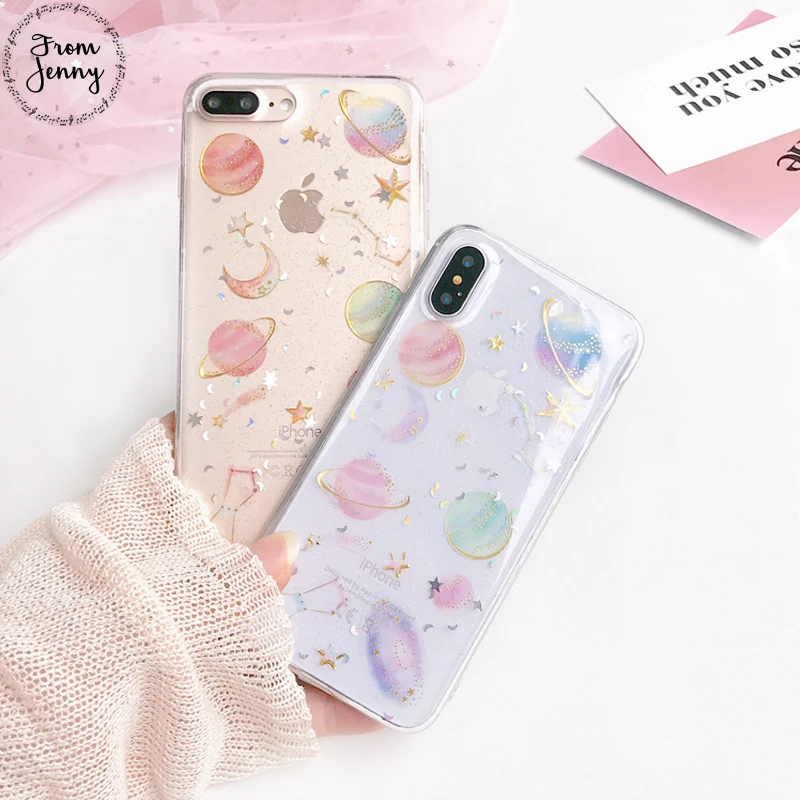 Милые прозрачные чехлы для iPhone 7 7plus 6 6S 6plus 6splus 8 8plus мягкий чехол из ТПУ девочек