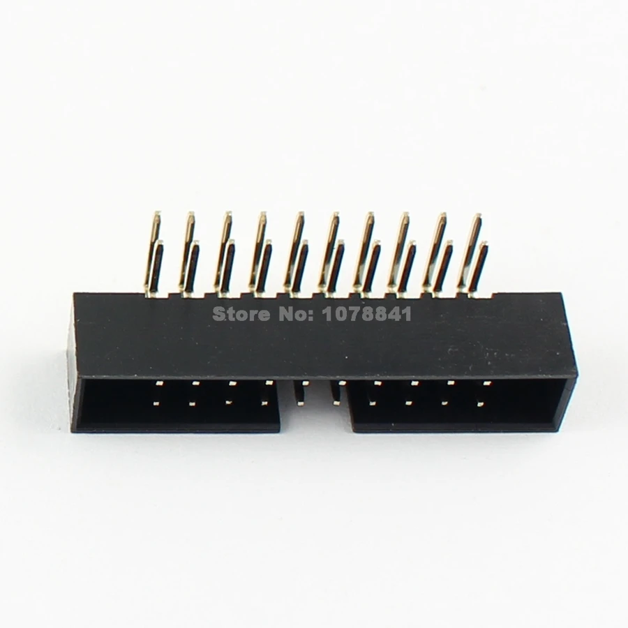 10 шт 2 мм 2x10Pin 20-контактный разъем правый угол &quotпапа&quot в кожух IDC заголовки
